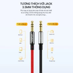 Thumbnail Dây Cáp Âm Thanh AUX Wook AUX01 Cổng Kết Nối 3.5mm Dài 100cm kết nối điện thoại, laptop, máy tính bảng 4