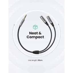 Thumbnail Dây cáp Audio 3.5mm UGREEN AV123 | Chia 1 cổng audio 3.5mm ra 2 cổng 3.5mm | Đầu tiếp xúc mạ vàng 24k |Bảo Hành 18 Tháng 3