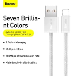 Thumbnail Dây cáp Baseus hỗ trợ sạc nhanh đầu cắm USB cho Phone 1