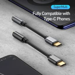 Thumbnail Dây cáp chuyển đổi tai nghe đầu cắm âm thanh 3.5mm sang Type-C Gutek 3