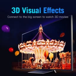 Thumbnail Dây Cáp HDMI Vention 3D 4K Tốc Độ Cao Dạng Dẹt Đầu Mạ Vàng Cho Notebook/Máy Chiếu/TV/VR 2