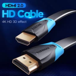 Thumbnail Dây Cáp HDMI Vention 3D 4K Tốc Độ Cao Dạng Dẹt Đầu Mạ Vàng Cho Notebook/Máy Chiếu/TV/VR 3