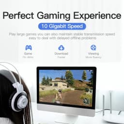 Thumbnail Dây cáp mạng Vention Cat7 10Gbps Truyền Dữ Liệu Tốc Độ Cao Lan Cat 7 Dẹt cáp Cho PC / Laptop / TV Box 2