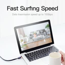 Thumbnail Dây cáp mạng Vention Cat7 10Gbps Truyền Dữ Liệu Tốc Độ Cao Lan Cat 7 Dẹt cáp Cho PC / Laptop / TV Box 4