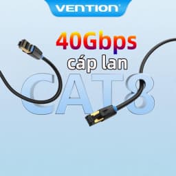 Thumbnail Dây cáp mạng Vention CAT8 40Gpbs ethernet Cáp Mạng 2000Mhz RJ45 SFTP tốc độ cao chuyên nghiệp Dây cáp 1