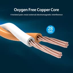 Thumbnail Dây cáp mạng Vention CAT8 40Gpbs ethernet Cáp Mạng 2000Mhz RJ45 SFTP tốc độ cao chuyên nghiệp Dây cáp 4