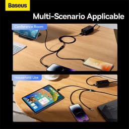 Thumbnail Dây Cáp Sạc Baseus 3 Trong 1 USB Sang Type C Micro 3.5A Cho Samsung A71 Xiaomi 4