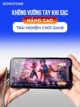 Thumbnail Dây cáp sạc IP Borofone BX32 2.4A hỗ trợ truyền dữ liệu, bọc dù chống gãy gập dài 1 mét cho điện thoại 5>14 3