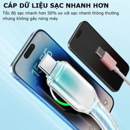 Thumbnail Dây cáp sạc nhanh 30W dây sạc bọc dù chống đứt cho điện thoại – Gutek A24 3