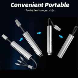 Thumbnail Dây cáp sạc nhanh HDOORLINK 2.4A USB sang Micro USB/ Type-C/ IOS 3
