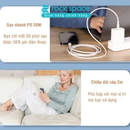 Thumbnail Dây cáp sạc nhanh ip chính hãng Rockspace Z18 bảo hành 1 năm 1 đổi 1 3
