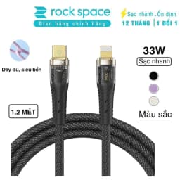 Thumbnail Dây cáp sạc nhanh iphone PD 33W Rockspace Z21 dây dù Hàng chính hãng bảo hành 1 năm 1 đổi 1
