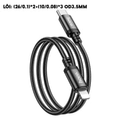 Thumbnail Dây Cáp Sạc Nhanh PD 20W Chính Hãng HOCO Bọc Dù Siêu Bền Cho Điện Thoại X-Xs-Xsm-11-12-13-14 3