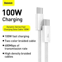 Thumbnail Dây cáp sạc nhanh PD Baseus 100W từ Type-C sang Type-C tiện dụng cho iP15 Mac Pro iPad Xiaomi Samsung S23 1