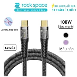 Thumbnail Dây cáp sạc nhanh Rockspace Z21 TypeC to TypeC sạc nhanh 100w chuẩn QC dây dù siêu bền BH 12 tháng 1