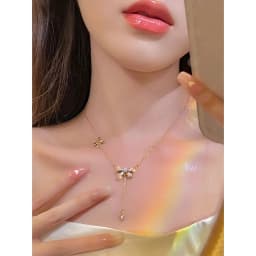 Thumbnail Dây chuyền nữ LAMY Butterfly Diamond Necklace Rose Gold 6039 2