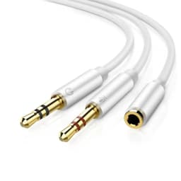 Thumbnail Dây chuyển đổi tai nghe 3.5mm sang 2 cổng 3.5mm cho âm thanh audio và mic Gutek J01 3