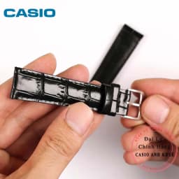 Thumbnail Dây da đồng hồ casio MTP-1192E 18mm đen vân cá sấu 3