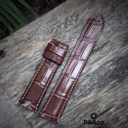Thumbnail Dây da đồng hồ Draco DDDH01 màu nâu size 20 - 22 [Tặng kèm khóa] chất liệu da bò thật cao cấp dập vân cá sấu 2
