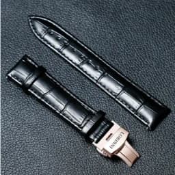 Thumbnail Dây Da Vân Chính Hãng LOBINNI đồng hồ nam - Khóa bướm 4