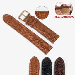 Thumbnail Dây đồng hồ da đà điểu-khâu tay thủ công D104 size 18mm, 20mm, 22mm, 24mm-Bụi Leather 4