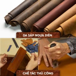 Thumbnail Dây đồng hồ nam da sáp ngựa điên- khâu tay thủ công D111 size 18mm, 20mm, 22mm, 24mm-Bụi Leather 4