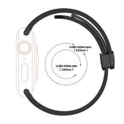 Thumbnail Dây Đeo AW Coteetci Sport Khoá Nam Châm Đen Series 8 Ultra 7 6 SE 5 4 49mm 41mm 45mm 44mm 40mm 2