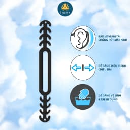 Thumbnail Dây đeo khẩu trang nhựa TPR bảo vệ vành tai, chống rớt kính 8 nấc điều chỉnh - BuyBox - BBPK187 3