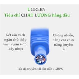 Thumbnail Dây mạng bấm sẵn 2 đầu Cat6 UTP Patch Cords UGREEN NW102 (xanh da trời) 3