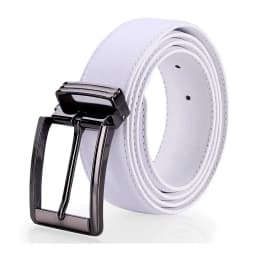 Thumbnail Dây nịt nam da bò Huy Hoàng viền chỉ màu trắng HP4140 2