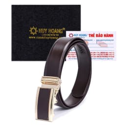 Thumbnail Dây nịt nam da bò Huy Hoàng 3,5P màu nâu HP4112 1