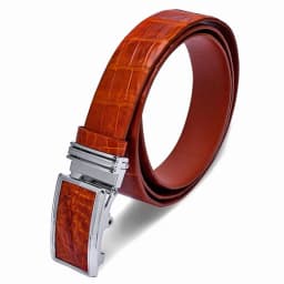 Thumbnail Dây nịt nam da cá sấu da bụng 3,5P màu đen, nâu đất, vàng bò, nâu đỏ HP4201-02-03-40 3