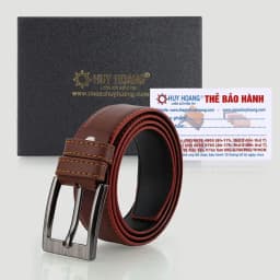 Thumbnail Dây nịt nam Huy Hoàng 3,5P may viền màu bò, đen, nâu HP4004-05-06 1
