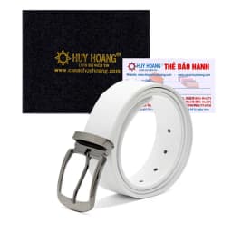 Thumbnail Dây nịt nam Huy Hoàng da bò nhiều loại màu trắng HP4107-40-41 1