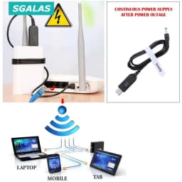 Thumbnail Dây nối ắc quy SGALAS DC 5V sang DC 9V/ 12V dài 1m cổng USB 2.1x5.5mm cho Arduino Wifi 3