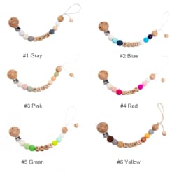 Thumbnail Dây Núm Vú Đơn Giản Cho Bé, Hình Dạng Tùy Chỉnh, Hình Hoạt Hình Dễ Thương, An Toàn Và Không Độc Hại, Xe Đẩy Có Thể Treo Được 1