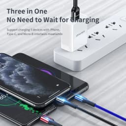 Thumbnail Dây Sạc 3 đầu sạc nhanh Awei CL-971 120W Dây Sạc Đa Năng 1m dây sạc type c iP Micro 2