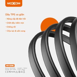 Thumbnail Dây sạc 3A chuyên dụng dành cho 6 7 8 plus x xs max 11 12 13 pro max chất liệu sơn Piano siêu bền MOXOM CB96 4