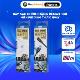 Thumbnail Dây sạc chính hãng Remax 138i hỗ trợ sạc nhanh 12w cho smart phone - Phúc Phụ Kiện Bảo hành 12 tháng 1 đổi 1 1