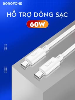 Thumbnail Dây sạc Hoco X88 60W Type-C to Type-C dành cho android: samsung, oppo.. dây dài 1 mét 2