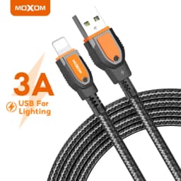 Thumbnail Dây sạc ip bọc dù MOXOM sạc nhanh 2.4A lên đến 15W dùng cho 6 7 8 plus x xsmax 11 12 13 14 - dài 1m 1