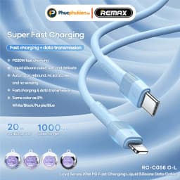 Thumbnail Dây sạc nhanh 20w Remax C056 sạc nhanh 20w chuẩn PD Type C to Phone cho 14 Pro max - Phúc Phụ Kiện 2