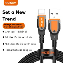 Thumbnail Dây sạc nhanh 3A chuyên dùng cho 7 8 plus x xs max 11 12 13 14 pro max siêu bền MOXOM CB87 1