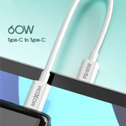 Thumbnail Dây sạc nhanh Type-C to Type-C PD 60W MOXOM Original cho Samsung, Oppo, Xiaomi ,Redmi, dài 1m 4