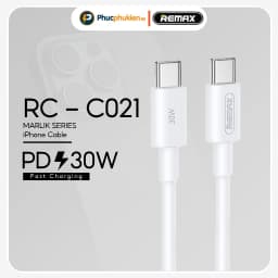 Thumbnail Dây sạc type c to type c Remax C021 dài 2m sạc nhanh 30w chuẩn PD cho 15 16 series - Phúc Phụ Kiện 1
