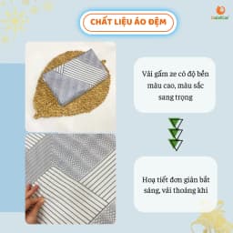 Thumbnail Đệm Bông Ép GOLDCAT Kèm Áo Ghi Thiết Kế Kéo Khoá, Đệm Dày Tiêu Chuẩn 5CM, Đa Dạng Kích Thước Cho Cũi 3