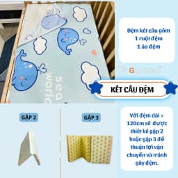 Thumbnail Đệm Cũi Cho Bé GOLDCAT Cắt May Theo Yêu Cầu, Chất Liệu Bông Ép, Độ Dày Tiêu Chuẩn 5cm, Thoáng Khí, Đàn Hồi Tốt 3