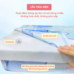 Thumbnail Đệm Cũi Cho Bé Sơ Sinh GOLDCAT Dày 5cm Giúp Bé Ngủ Ngon Và Phát Triển Xương Toàn Diện, Kích Thước Đa Dạng 2