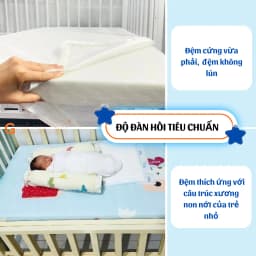Thumbnail Đệm Cũi Cho Trẻ Sơ Sinh GOLDCAT Chất Liệu Bông Ép Nguyên Chất Dày 5cm, Đa Dạng Kích Thước, Đàn Hồi Linh Hoạt 4