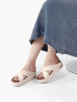 Thumbnail Dép Bánh Mì Nữ Cillie Quai Chéo Mềm Đế Cao Tôn Dáng Không Đau Mỏi Chân DE18 3